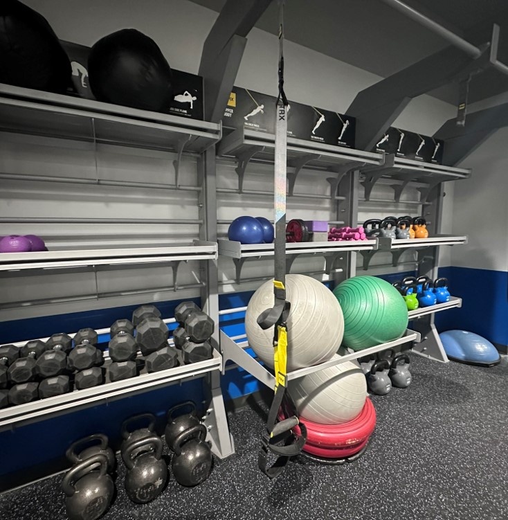 Inside gym - showing equipment